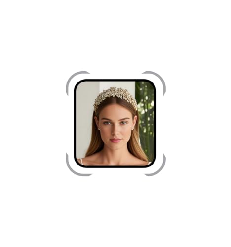 Bridal Crystal Headband for Wedding Party Large Crystal Headpiece Hair Accessories for Bride Hair Clips for Prom Party Gift (gold) - color: gold