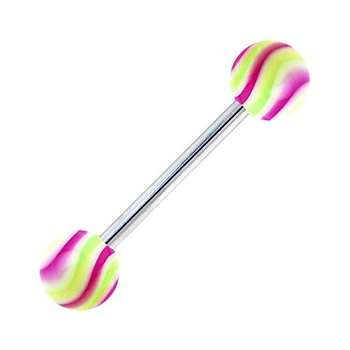 60 Pieces Tongue Ring Acrylic Mix Barbell Body Piercing Jewelry Creative And Exquisite Workmanship