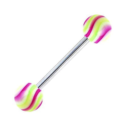 60 Pieces Tongue Ring Acrylic Mix Barbell Body Piercing Jewelry Creative And Exquisite Workmanship