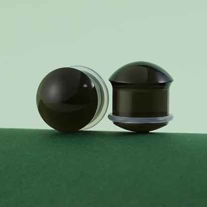 Precise Dimensions Set Color Acrylic O-Ring Ear Plugs Tunnels Gauges Stretcher Piercings Kit - color: Black, size: 10-14mm