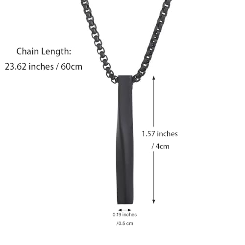 FANASY Natural Gemstone Pendant Necklace for Men Healing Crystal Pendant Adjustable Black Rope Necklace Jewelry Gifts for Women Men - color: Steel-Black