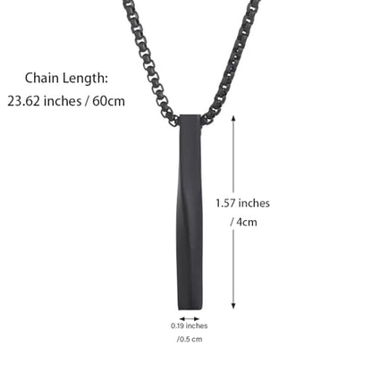 FANASY Natural Gemstone Pendant Necklace for Men Healing Crystal Pendant Adjustable Black Rope Necklace Jewelry Gifts for Women Men - color: Steel-Black