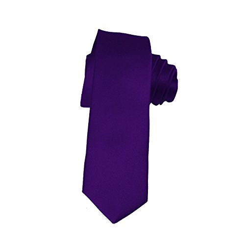 K. Alexander Skinny Ties - Multiple Solid Colors - Classic 2" width - color: Dark Purple