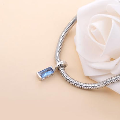 Helonley Birthstone Charms for Charms Bracelet: Birth Stone Charms | 925 Sterling Silver Birth Stone Bead Charms for Bracelets and Necklaces, Christmas Birthday Gifts for Mom and Wife - color: Dec.