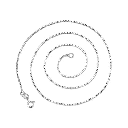 CANDYFANCY Initial Pendant 925 Sterling Silver Letters Personalized Alphabet Pendant Fit 1mm Box Chain - color: 1MM 18inch Box Chain