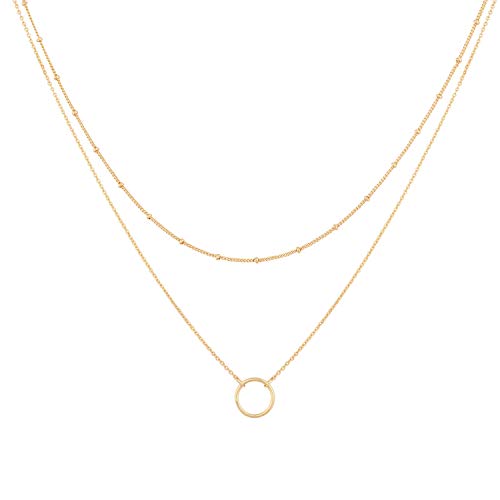 Layered Heart Necklace Pendant Handmade 18k Gold Plated Dainty Gold Choker Arrow Bar Layering Long Necklace for Everyday Office Events & Casual Styling