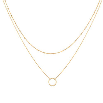 Layered Heart Necklace Pendant Handmade 18k Gold Plated Dainty Gold Choker Arrow Bar Layering Long Necklace for Everyday Office Events & Casual Styling