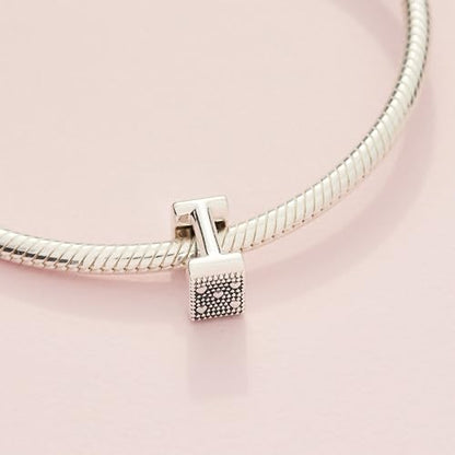 Pandora Alphabet Charm - Compatible Moments - Gift for Her - Made with Sterling Silver - with Gift Box - style: Letter I