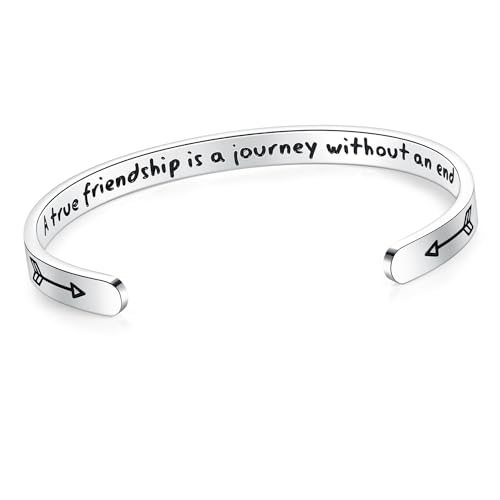 SAM & LORI Personal Bracelets for Teens/Women-Inspirational Jewelry Gifts (Various Designs) for Daughter/Sister/Mom/Friends-Adjustable Bracelet in a Pretty Gift Box - style: 2-Friend/Sister-A true friendship...