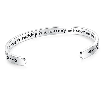 SAM & LORI Personal Bracelets for Teens/Women-Inspirational Jewelry Gifts (Various Designs) for Daughter/Sister/Mom/Friends-Adjustable Bracelet in a Pretty Gift Box - style: 2-Friend/Sister-A true friendship...
