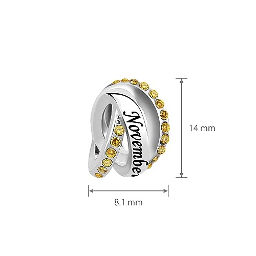January-December Birthday Charm Compatible with Pandora Bracelets Birthstone Charms for Women Jewelry - style: 11