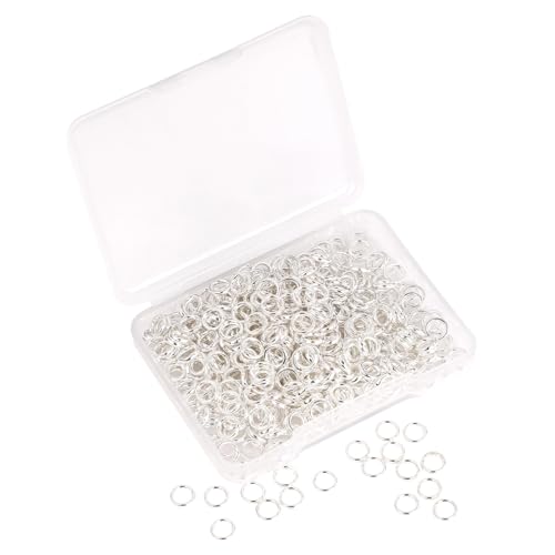 papasgix Silver Gold Jump Rings for Jewelry Making, 100/500Pcs 4/6/12/14mm | Gold Color Closed Jump Rings for DIY Bracelets Earrings Necklaces (Silver, 4mm 100pcs) - color: Silver, size: 4mm 100pcs