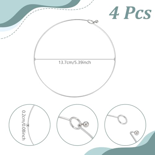UNICRAFTALE Wire Wrap Collar Necklaces for Women 304 Stainless Steel Choker Necklaces Open Choker Necklace Metal Plain Chocker Collar Necklace for DIY Jewelry Making - color: Stainless Steel Color