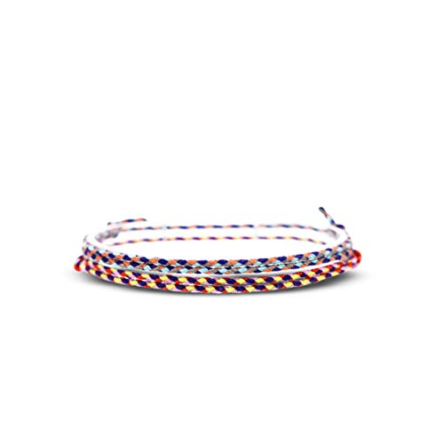 Made by Nami 2 Pcs Wave String Ankle Bracelets for Women Waterproof & Adjustable Thin Braided Anklet Surfer Boho Ankle Bracelet Set of 2 Beach Accessories - color: Multi Set