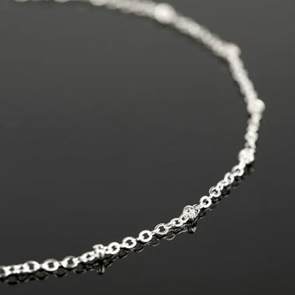 UMAOKANG 10 Meters Silver Necklace Chains Bulk Beaded Chain for Jewelry Making Silver Plated Brass Jewelry Chain Roll with Jump Rings and Lobster Clasps - color: Silver Cross Bead