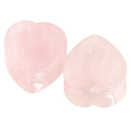 Oyaface 8 PCS Natural Stone Ear Plugs Set Piercing Gauges Black Pink Blue White - color: 00G (10mm), 8 PCS Heart