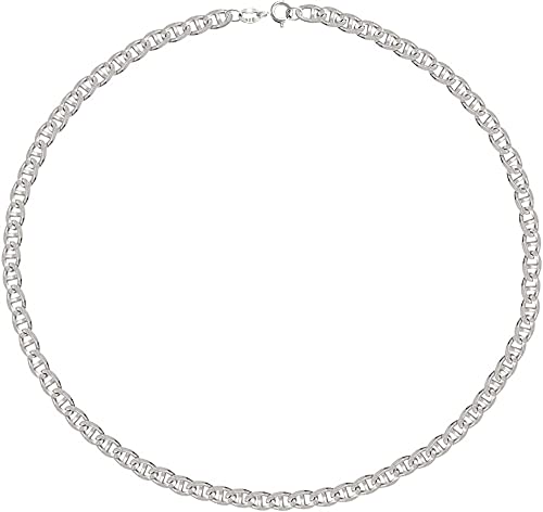 Savlano 925 Sterling Silver Solid Italian Figaro, Rope,Herringbone, Curb, Ball Bead, Snake, Mariner Chain Anklet for Women, Comes in 0.8mm - 5mm With Gift Box - style: Mariner 2.5mm