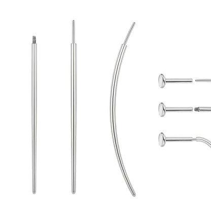 Piercing Taper Ball Grabber Tool Stainless Steel Nose Ear Piercing Kits | Nose Septum Eyebow Helix Conch Tragus Daith Piercing Jewelry Changing Tool,14G 16G 18G 20G Flat Back Earrings Applicator Tool - style: 18G Piercing Taper