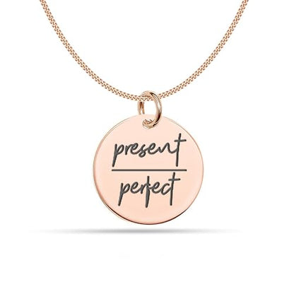 LeCalla 925 Sterling Silver Encouraging Jewelry Gift for Women | Courage, Strength, Believe, Motivational, Inspirational & 3D Bar Necklace | Inspirational Message Pendant Necklace Jewelry - color: Present-Perfect