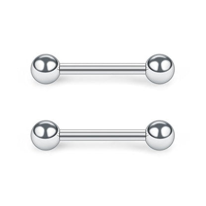 SCERRING 14G Nipple Rings 316L Stainless Steel Externally Threaded Nipplerings Tongue Bar Barbell Rings Piercing Retainer For Women Men - style: 12PCS - 1/2" (12mm)