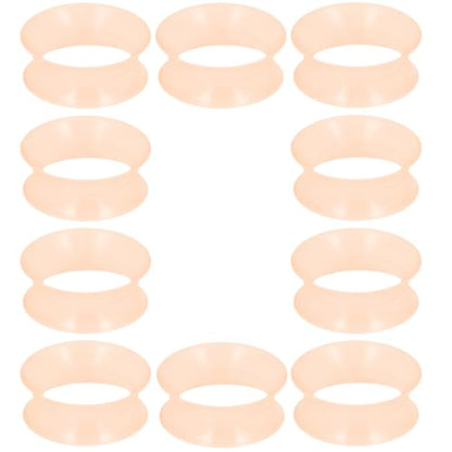 10G-25mm Flesh Skin Solid Soft Silicone Gauges Plugs for Ears Saddle Double Flared Ear Gauges Flesh Stretching Kit Expander Hide Tunnels Plugs Piercing Jewelry for Women Men - color: 16mm=5/8 inch