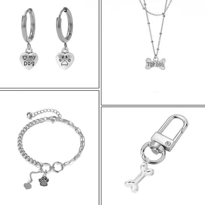 LiQunSweet 50 Pcs 10 Styles Lovely Dog Animal Charms Pet Dog Charm for Bracelet DIY Craftings Jewelry Making - color: Dog Animal Pet Charm_10 Styles