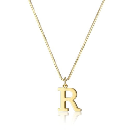 Foxgirl Gold Initial Necklaces for Women, Dainty Gold Letter Necklace Tiny A-Z Pendant Choker Necklace Trendy Cute Personalized Monogram Name Necklace Gold Jewelry Necklace for Women Gift | Tiny Letter Pendant on a Dainty Choker Chain, Personalized Everyd