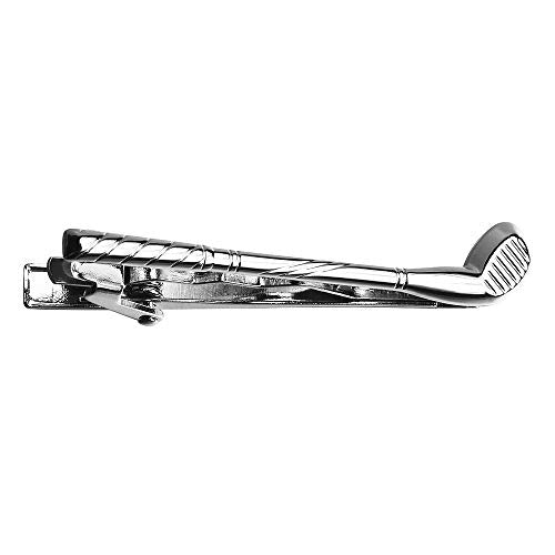 HAWSON 2 inch Tie Clip for Men-Novelty Sport Necktie Bar Clip,Tie Pin,Special Interesting Gift for Men - style: Golf Clubs