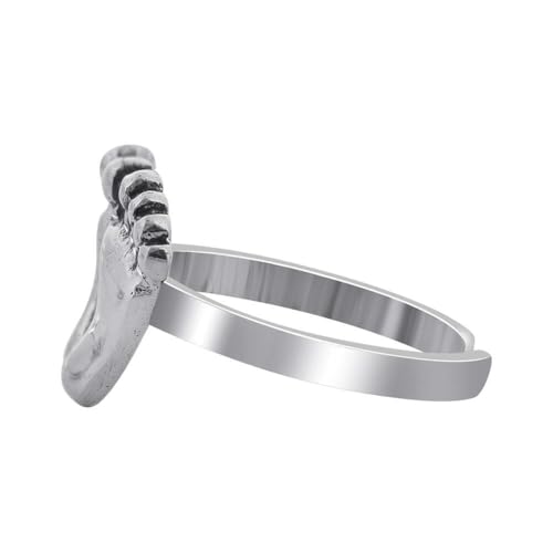 Gem Avenue 925 Sterling Silver Toe Rings Collections – Beach, Celtic, Heart, Dolphin, Flower & More Designs for Women – Elegant Adjustable Summer Jewelry - style: Style 19