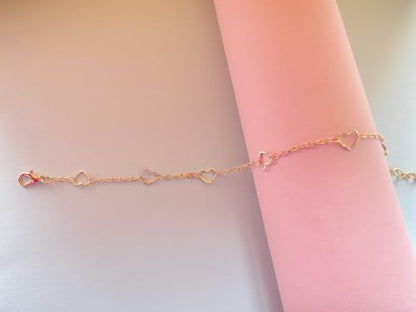 Layered Ankle Bracelets for Women, Heart Anklets Summer Beach Jewelry - style: heart