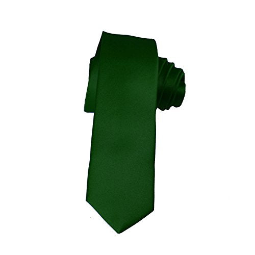 K. Alexander Skinny Ties - Multiple Solid Colors - Classic 2" width - color: Hunter Green
