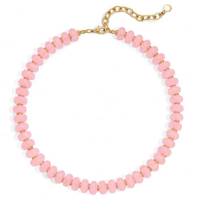 Chunky Beaded Necklace for Women, Colorful Trendy Statement Summer Jewelry Gift - color: necklace-28