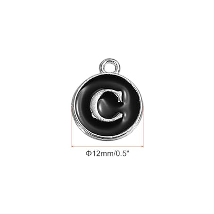 MECCANIXITY Alphabet Enamel Letter Charm Jewelry Charm Pendant for Jewelry Making, Bracelet, Craft - style: C