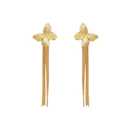 Long Earrings for Women Dangling Black Tassel Earrings Fringe Earrings Formal Elegant Earrings Bridesmaid Jewelry - style: style 3 - butterfly 1