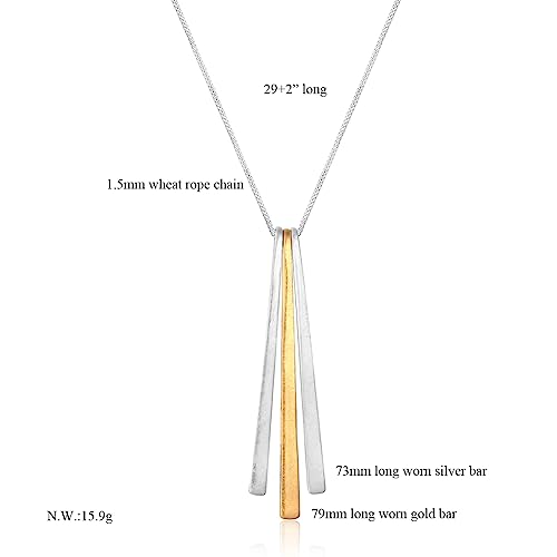 CLASSYZINT Long Silver Necklace For Women, Rope Chain Snake Chain With Pendant Necklace | Sweater Necklace | Teacher Gifts | Silver Pendants Necklace - color: Rope chain