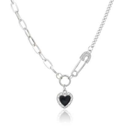 Irregular Heart Necklace for Women Y2k Pink Zircon Pearl Diamond Women's Fashion Pendant Hot Fashion Pink Jewelry for Women - color: Style14