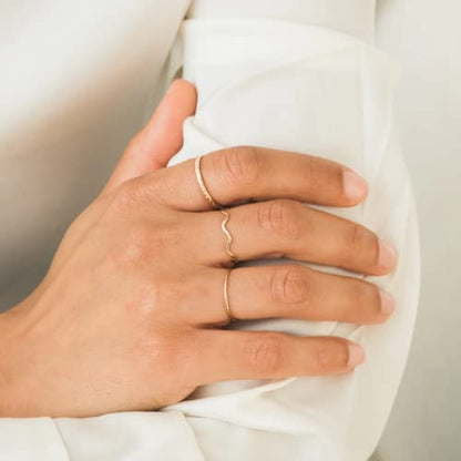 ZOERAY Gold Silver Stackable Rings for Women Non Tarnish CZ Ring Set | 10PCS 14K Gold Plated, Dainty Stacking Band Rings, Cross Wave Paperclip Knot Knuckle Thumb Ring, Jewelry Gifts, Size 4-11 - color: Gold