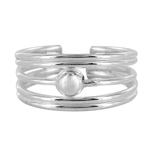 Gem Avenue 925 Sterling Silver Toe Rings Collections – Beach, Celtic, Heart, Dolphin, Flower & More Designs for Women – Elegant Adjustable Summer Jewelry - style: Style 21