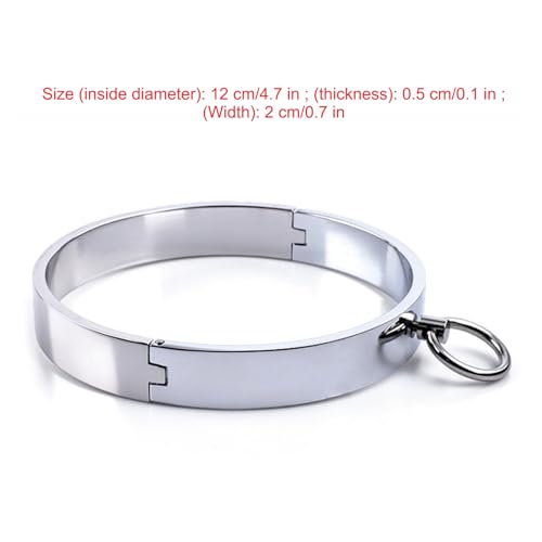 Trendy Women Fashion Chokers, Polish Shinning Stainless Steel Necklace, Punk Choker Collars with O Ring for Bold Style