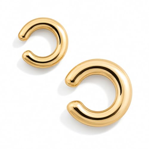 Ear Cuff Earrings for Women Chunky Ear Cuffs Non Piercing | Clip on cartilage earrings helix fake earrings jewelry trendy stuff christmas gift stocking stuffers - color: B