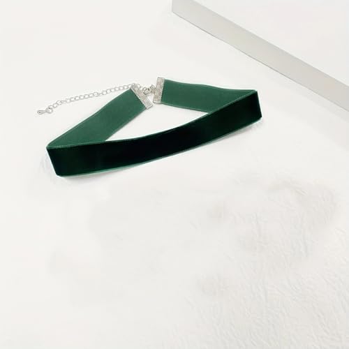 St. Patrick's Day Choker Necklace for Women Irish Green Velet Necklace St. Patrick's Ribbon Green Collar Necklaces Saint Patricks Day Jewelry Gifts Accessories - color: wide