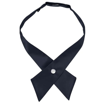 tiemart Crossover Tie - color: Dark Navy Blue