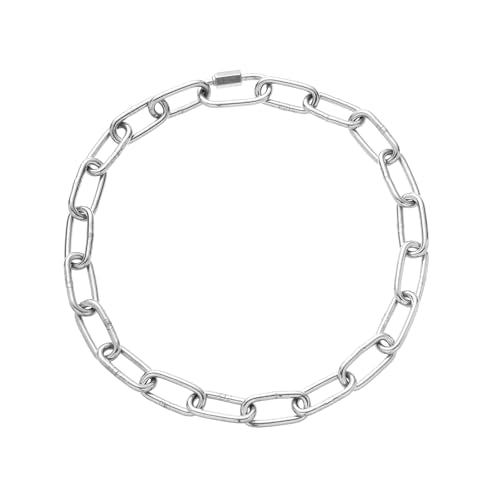 Men's Heavy Duty Quee Goth Grunge Chunky Necklaces Punk Stainless Steel Alternative Industrial Collar Choker Link Chain For Women Jewelry - size: 25.9, style: 4MM