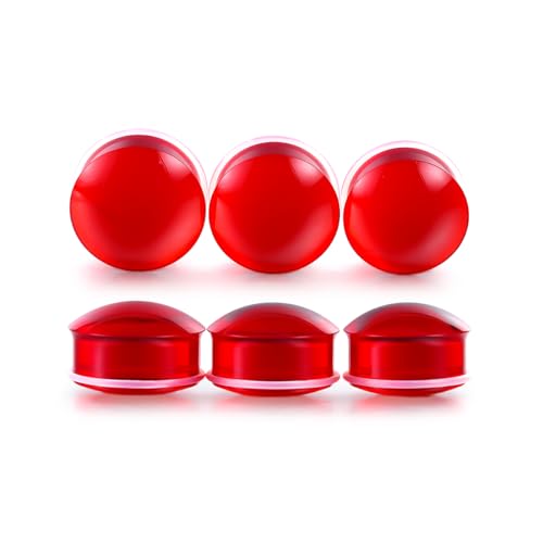 Precise Dimensions Set Color Acrylic O-Ring Ear Plugs Tunnels Gauges Stretcher Piercings Kit - color: Red, size: 23-25mm