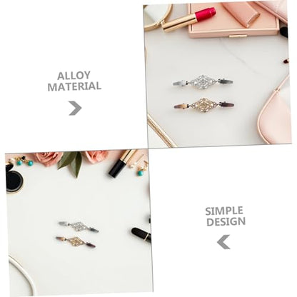 UPKOCH 2pcs Retro Shirt Clips and Cardigan Collar Clips, Metal Shawl Brooch Pins for Women Sweaters Dresses Scarves, Classic Style Accessories for Clothing Decoration