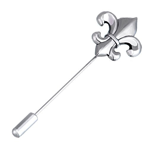 Boutonniere Suit Lapel Stick Brooch Pin - color: Lance Silver