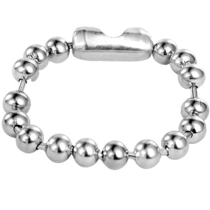 Jude Jewelers Stainless Steel 8mm Beads Chain Strand Bracelet - color: Silver