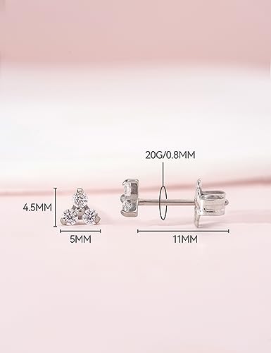 Limerencia G23 Pure Titanium Hypoallergenic Earrings | F136 Implant Grade Titanium Jewelry for Sensitive Ears - color: Trinity CZ