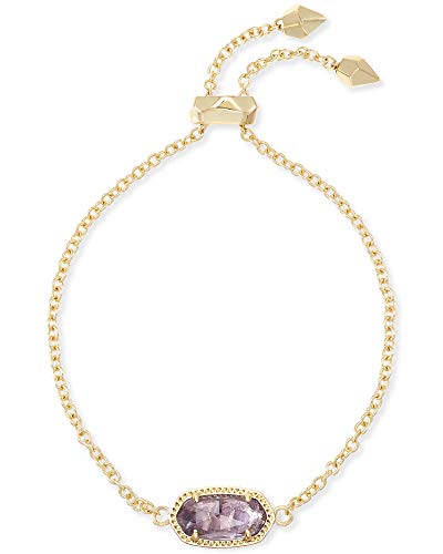Kendra Scott Elaina Adjustable Chain Bracelet for Women, Fashion Jewelry, Gold-Plated - color: GOLD - AMETHYST