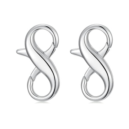 925 Sterling Silver Double Opening Lobster Clasp, Necklace Bracelet Anklet Jewelry Extender Clasp for DIY Jewelry Making (Style 1-2pcs) - style: style 1-2pcs